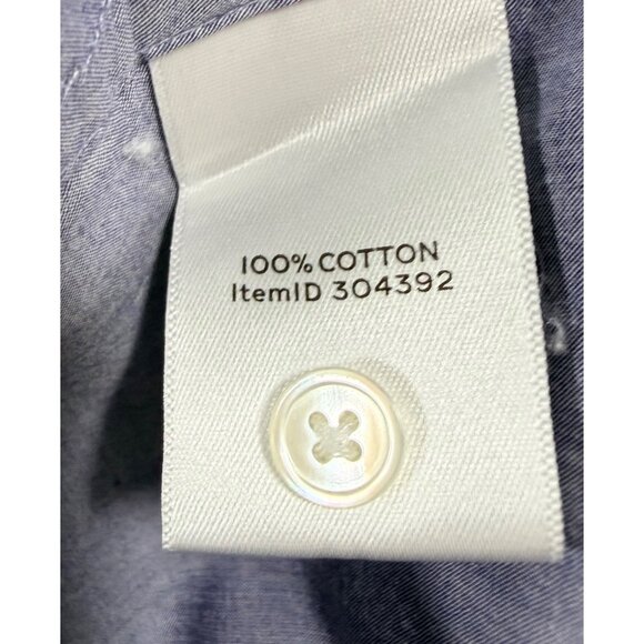 L.L.Bean Signature Women’s Classic Chambray Button Down Blouse 100% Cotton 14 - Picture 7 of 12